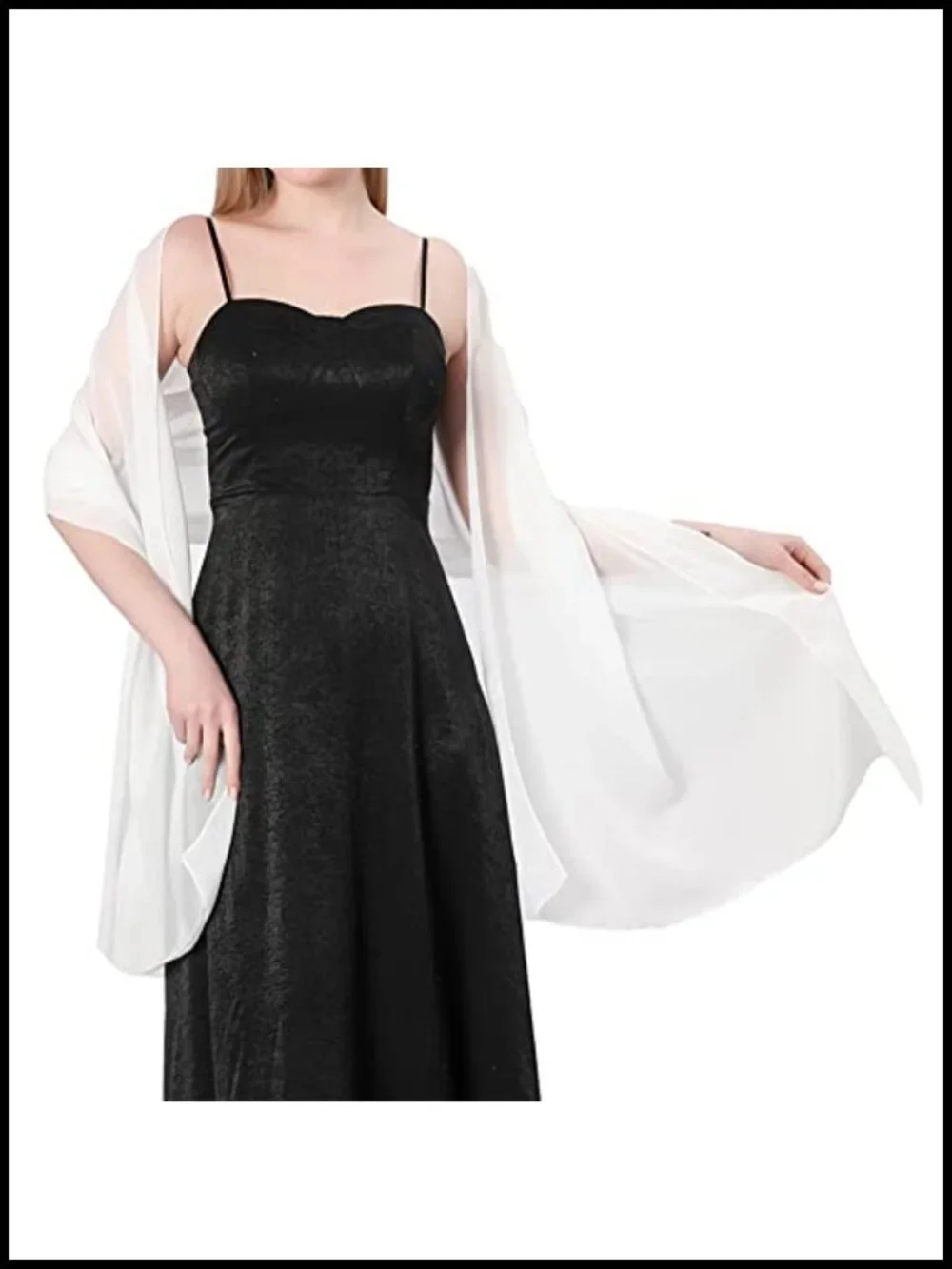 Ladiery Wraps & Pashminas for Women Sheer Chiffon Shawl Evening Wedding Cover Up